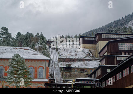 Rammelsberg miniera di montagna, sito patrimonio mondiale dell'UNESCO, Goslar, Repubblica federale di Germania Foto Stock