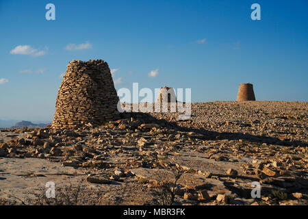 Età del Bronzo tombe e torri, Jaylah, Oman Foto Stock