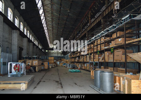 Locomotiva revisione presso il Pakistan Ferrovie Moghalpura, Lahore, Pakistan - Negozi Foto Stock