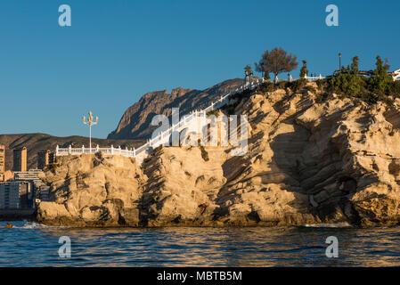 Mirador del Castillo, Mediterraneo lookout point in BENIDORM , Costa Blanca,provincia di Alicante, Spagna Foto Stock