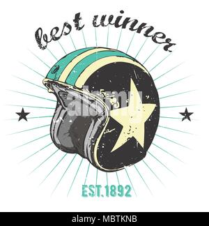 Casco del motociclo Illustrazione Vettoriale