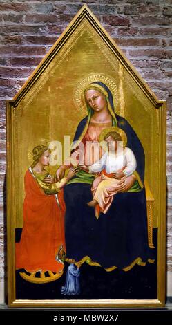 Sposalizio mistico di Santa Caterina d' Alessandria - Matrimonio mistico di Santa Caterina di Alessandria 1404 da Martino di Bartolomeo e Giovanni di Pietro Napoli -15xiv secolo Italia Italiano Foto Stock