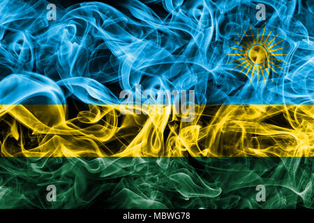 Ruanda bandiera di fumo Foto Stock