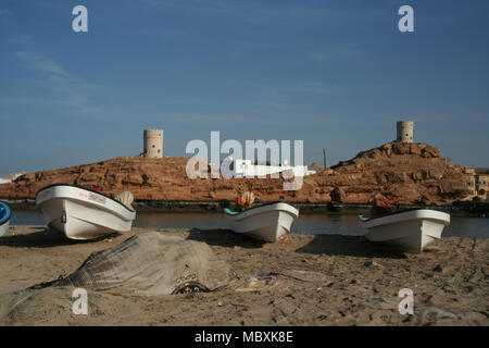 Sur Harbour, southern Oman Foto Stock