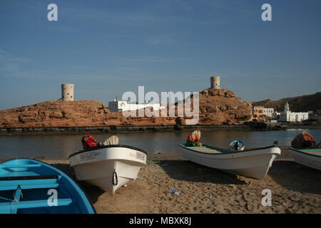 Sur Harbour, southern Oman Foto Stock