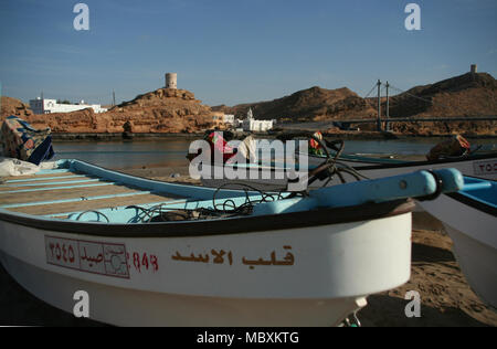 Sur Harbour, southern Oman Foto Stock