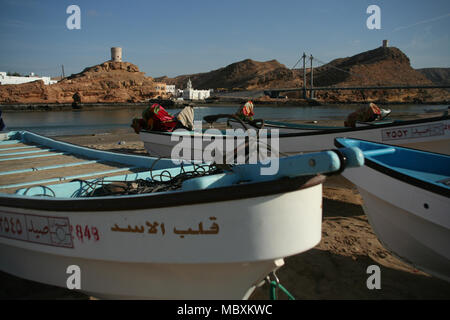 Sur Harbour, southern Oman Foto Stock