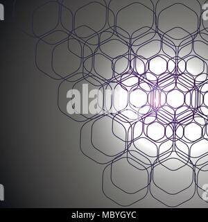 Abstract background esagonale. Illustrazione Vettoriale