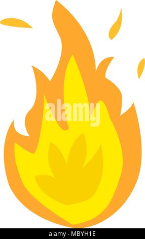 Il logo di fuoco. Rosso, Giallo fire - vettore Illustrazione Vettoriale