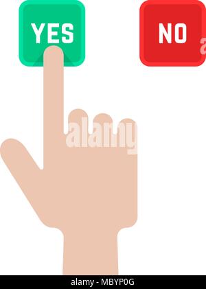 Selezionare pulsanti come dilemma Illustrazione Vettoriale