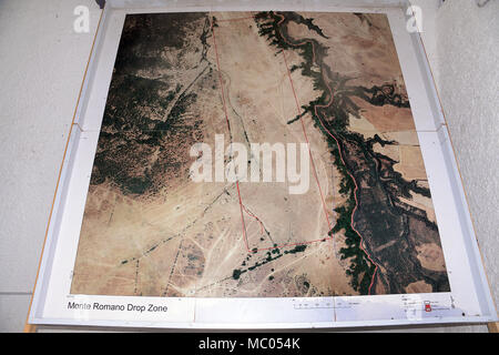 Mappa di Monte Romano nella zona di caduta, Italia, gen. 16, 2018. (Foto di Elena Baladellireleased). Foto Stock