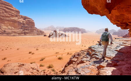 Wadi Rum Desert, Giordania Foto Stock