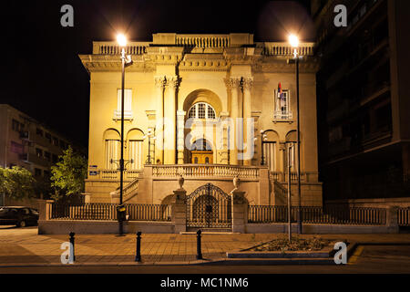 Facciata di Nikola Tesla Museum di Belgrado Foto Stock