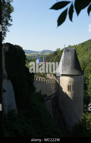 Il castello di Karlstejn, Central Bohemia Repubblica Ceca. Foto Stock