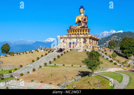 Buddha Park è un complesso buddista situato in Ravangla in Sud Il Sikkim, India Foto Stock