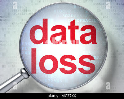 Il concetto di informazione: la perdita dei dati con vetro ottico Foto Stock