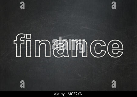 Concetto bancario: Finance su sfondo lavagna Foto Stock