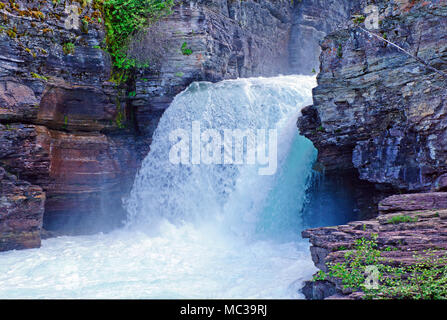 St Marys cade nel Glacier National Park Foto Stock