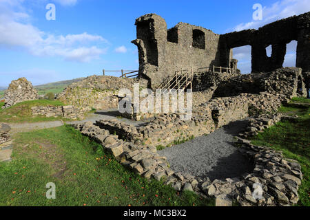 In autunno, Kendal Castle e Kendal town, Cumbria, England, Regno Unito Foto Stock