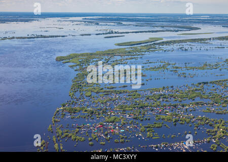 Terreno allagati in lowlend del grande fiume Foto Stock