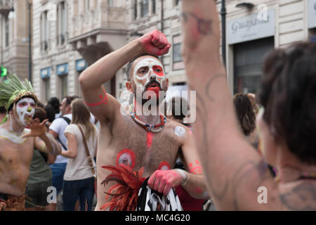 Da Palermo orgoglio, il big one Gay Pride nell area del Mediterraneo Foto Stock