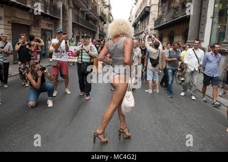 Da Palermo orgoglio, il big one Gay Pride nell area del Mediterraneo Foto Stock