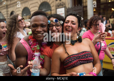 Da Palermo orgoglio, il big one Gay Pride nell area del Mediterraneo Foto Stock