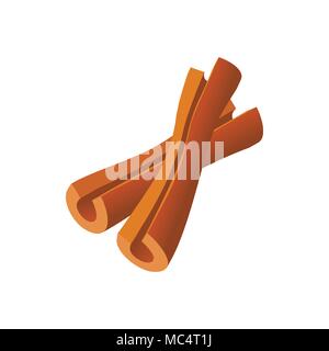 Bastoncini di cannella icona, stile cartoon Illustrazione Vettoriale