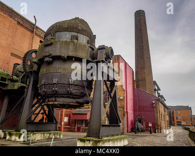 Convertitore Bessemer a Kelham Island Museum Sheffield Foto Stock