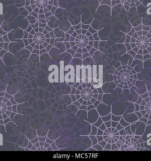 Piastrella senza giunture vettore spiderweb texture pattern Illustrazione Vettoriale