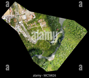 Orthorectified Drone mappa dell'antenna utilizzata nella fotogrammetria Foto Stock