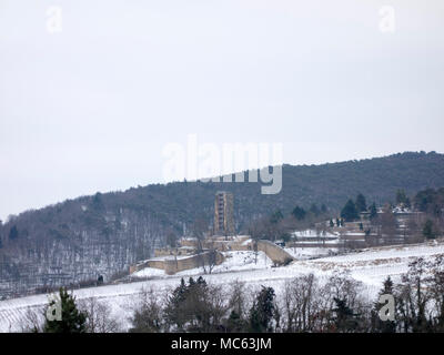 Wachtenburg rovina, coperte di neve, Gennaio 2018 Foto Stock