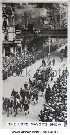 Il Sindaco di attraversamento mostrano Ludgate Circus, Londra 1930 Foto Stock