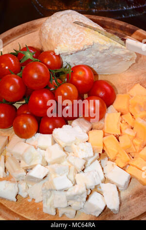 Piatto di formaggi Foto Stock