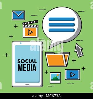 Social media image Illustrazione Vettoriale