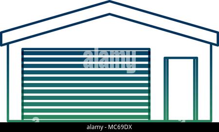 Storage garage ingresso dell'edificio icon image Illustrazione Vettoriale