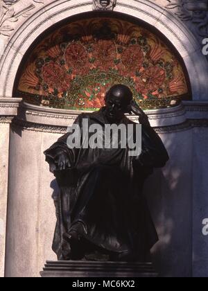 L omeopatia - Hahnemann. Ritratto scolpito del homeopathist e mason, Samuel Hahnemann (1755-1843), da Charles Henry Niehaus. Nel cerchio di Scott, Washington DC Foto Stock