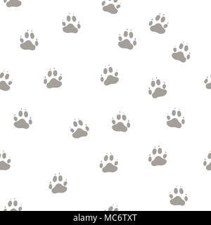 Stampare le zampe del lupo Illustrazione Vettoriale