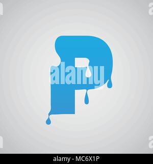 Blu carattere di flusso, vettore Illustrazione Vettoriale