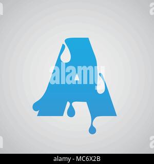 Blu carattere di flusso, vettore Illustrazione Vettoriale