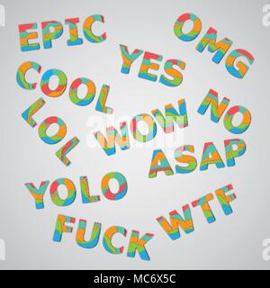 Colorita parola, illustrazione vettoriale Illustrazione Vettoriale