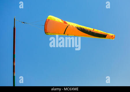 La direzione del vento in aeroporto Foto Stock