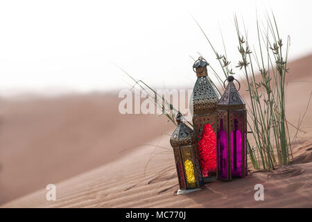 Il Ramadan lanterne in deserto Foto Stock