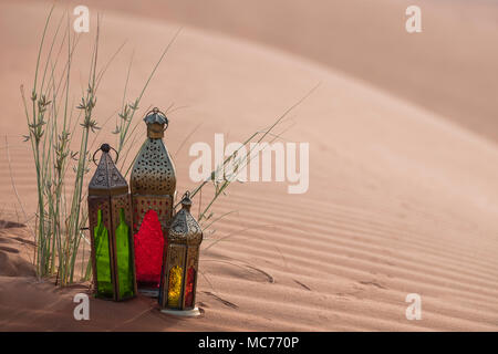 Il Ramadan lanterne in deserto Foto Stock