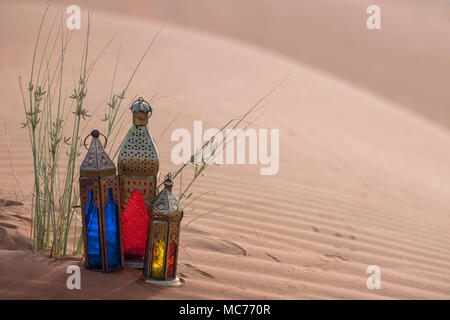 Il Ramadan lanterne in deserto Foto Stock