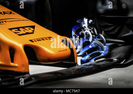 Shanghai, Cina. Xii Apr, 2018. McLaren Renault MCL33, dettaglio durante 2018 Formula 1 Campionato del Mondo FIA, Cina Gran Premio a Shanghai dal 13 aprile al 15 Shanghai: Motorsports: Formula 1 2018 Heineken Chinese Grand Prix cinese di FORMULA ONE Grand Prix circuito di Shanghai il 13 aprile 2018 a Shanghai in Cina Credito: dpa/Alamy Live News Foto Stock