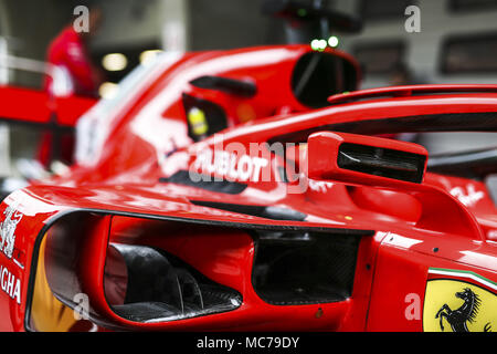 Shanghai, Cina. Xii Apr, 2018. Scuderia Ferrari SF71H, dettaglio durante 2018 Formula 1 Campionato del Mondo FIA, Cina Gran Premio a Shanghai dal 13 aprile al 15 Shanghai: Motorsports: Formula 1 2018 Heineken Chinese Grand Prix cinese di FORMULA ONE Grand Prix circuito di Shanghai il 13 aprile 2018 a Shanghai in Cina Credito: dpa/Alamy Live News Foto Stock