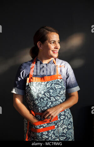 Lo Chef Solange Muris Manzanilla, Ensenada, Baja California, Messico Foto Stock