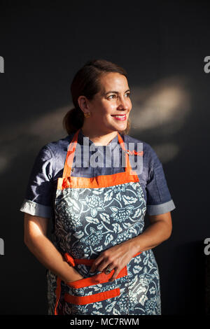 Lo Chef Solange Muris Manzanilla, Ensenada, Baja California, Messico Foto Stock