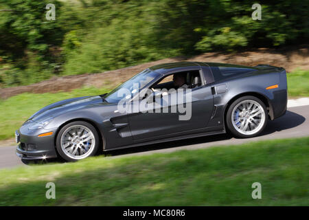 Grigio Chevrolet Corvette ZR1 guida veloce Foto Stock